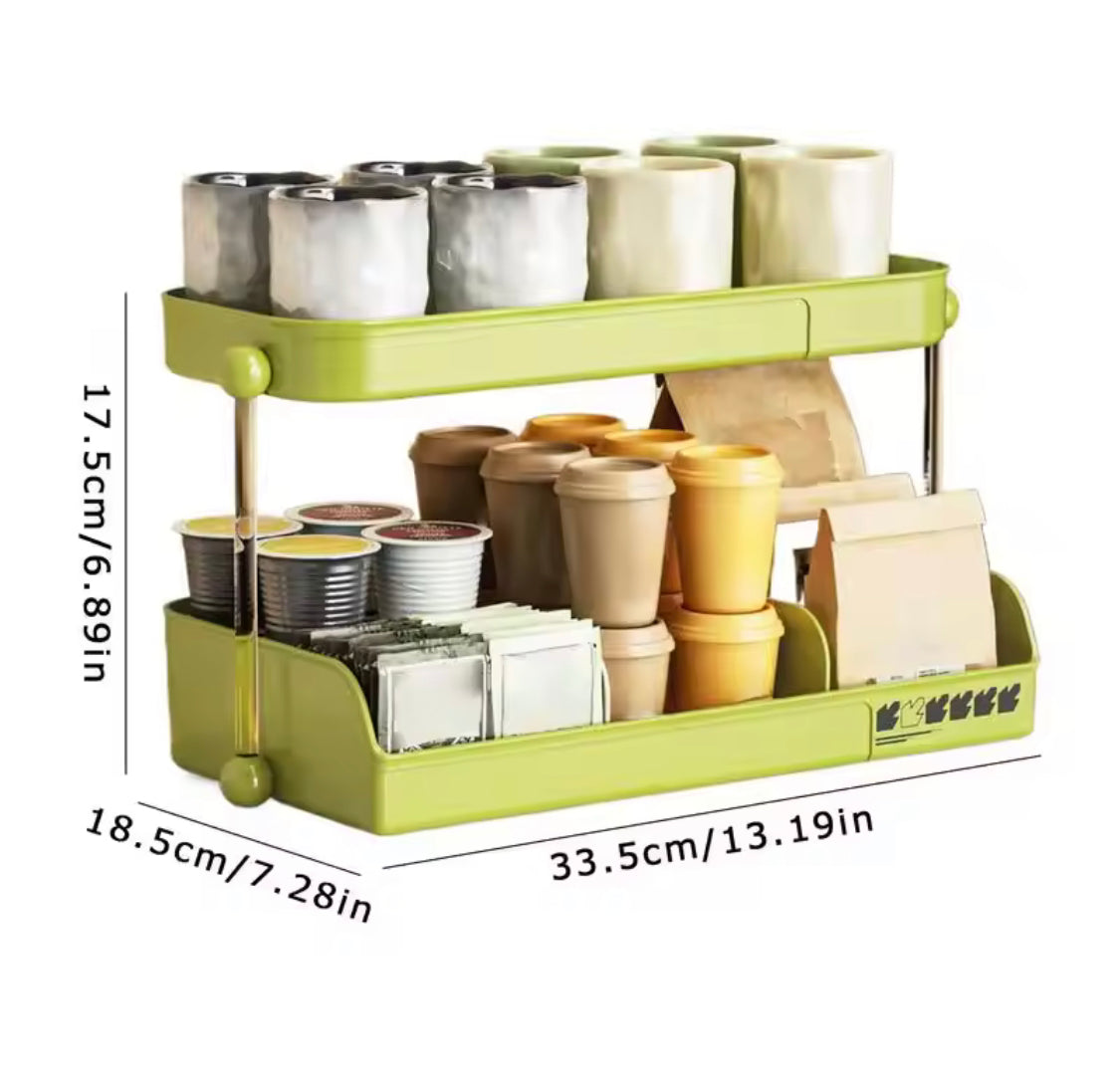 2 Tier Desktop Storage Shelf, Multifunctional Cup Holder, Multipurpose Mug Rack Tea Cup Holder, Kitchen Coffee Cup Rack For Office Home 2 Tier Desktop Storage Shelf, Multifunctional Cup Holder, Multipurpose Mug Rack Tea Cup Holder, Kitchen Coffee Cup Rack For Office Home